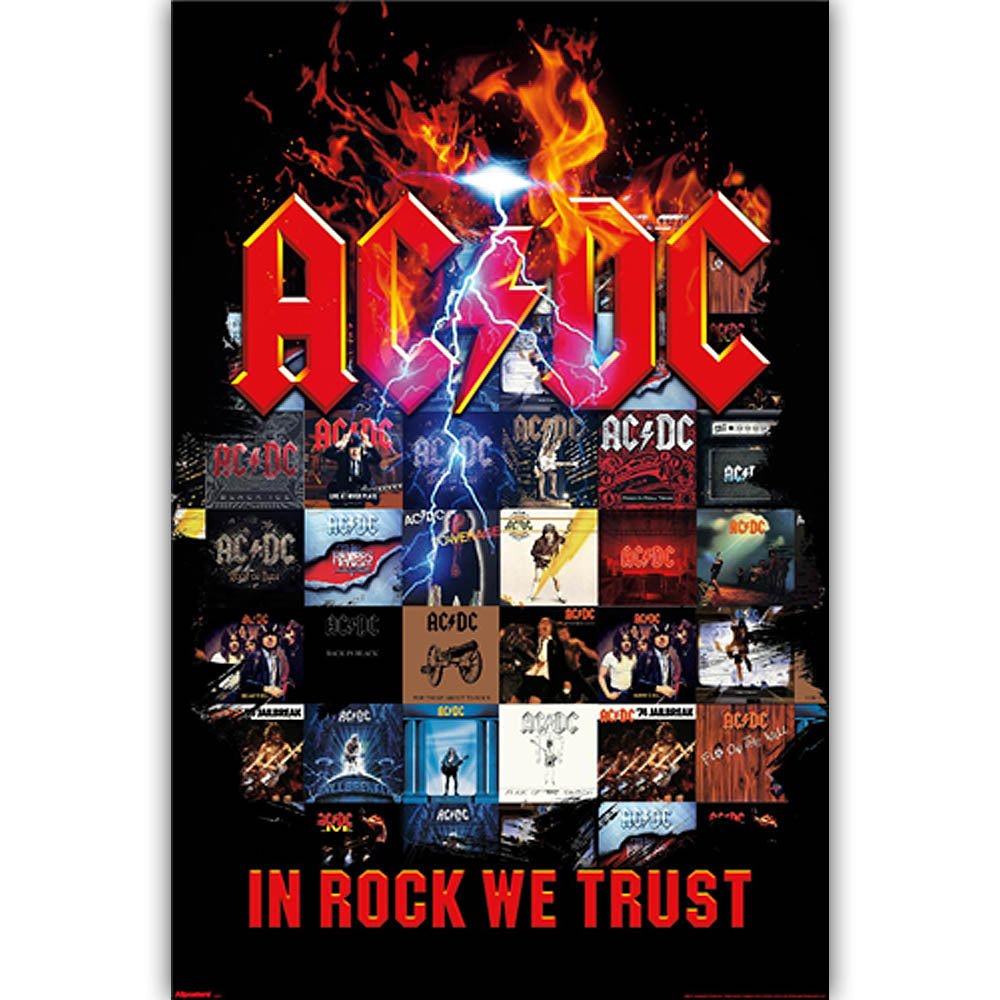 AC/DC エーシーディーシー (Back in Black 45周年 ) - In Rock We Trust Collage / ポスター - PGS